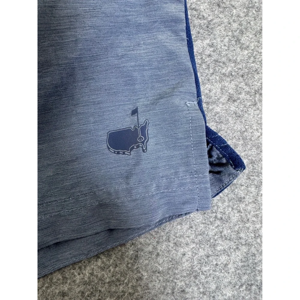 Masters Tech Active Mens Blue Heathered Lined Running Shorts Large RN133979